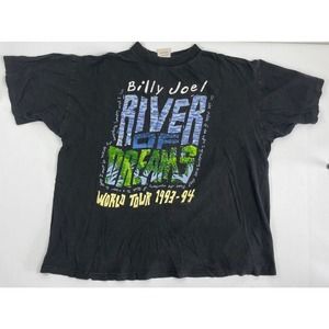 Vintage 1993 Billy Joel River Of Dreams World Tour T Shirt Size L